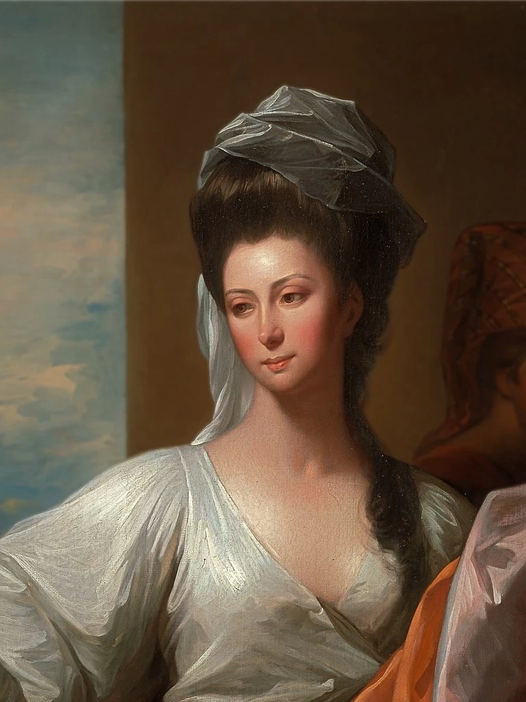Il servo di Isacco lega il braccialetto al braccio di Rebecca - Yale Center for British Art, New Haven, dettaglio